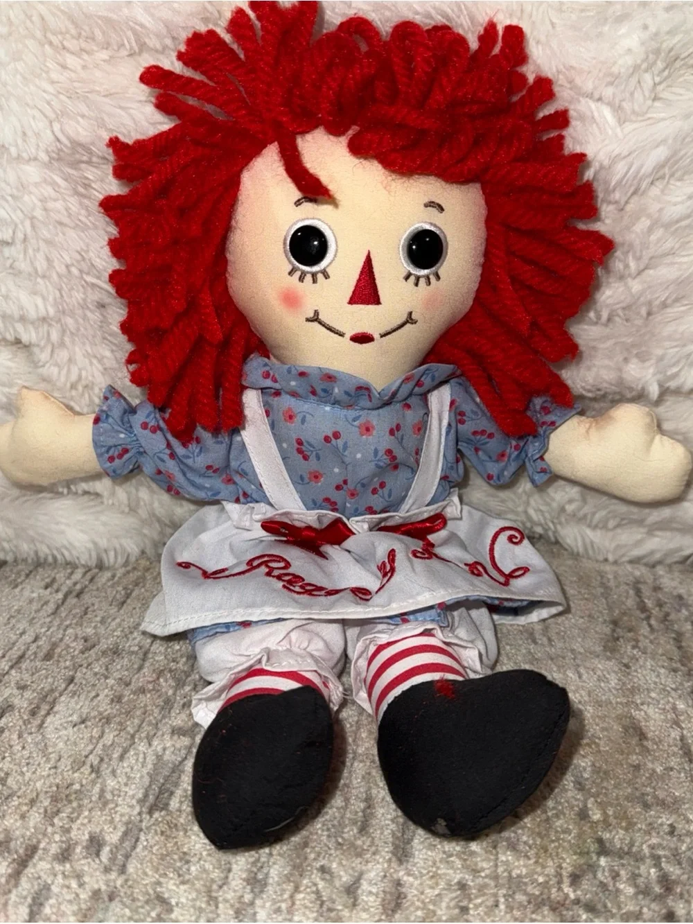 Raggedy Anne doll rag doll Vinatge 8”
